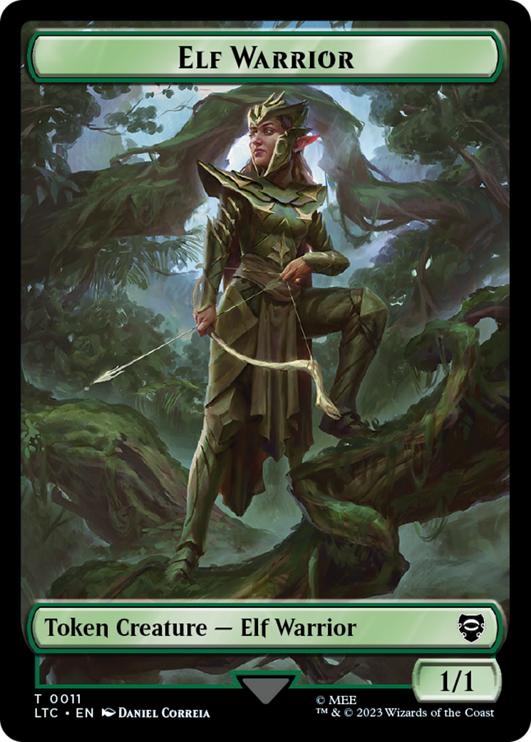 Elf Warrior // Bird Double Sided Token [The Lord of the Rings: Tales of Middle-Earth Commander Tokens] | Spectrum Games