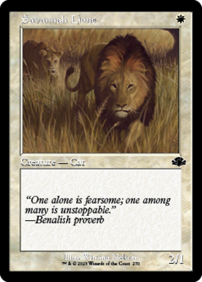 Savannah Lions (Retro) [Dominaria Remastered] | Spectrum Games
