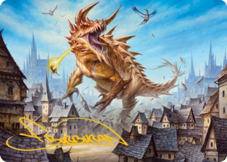 Tarrasque Art Card (Gold-Stamped Signature) [Dungeons & Dragons: Adventures in the Forgotten Realms Art Series] | Spectrum Games