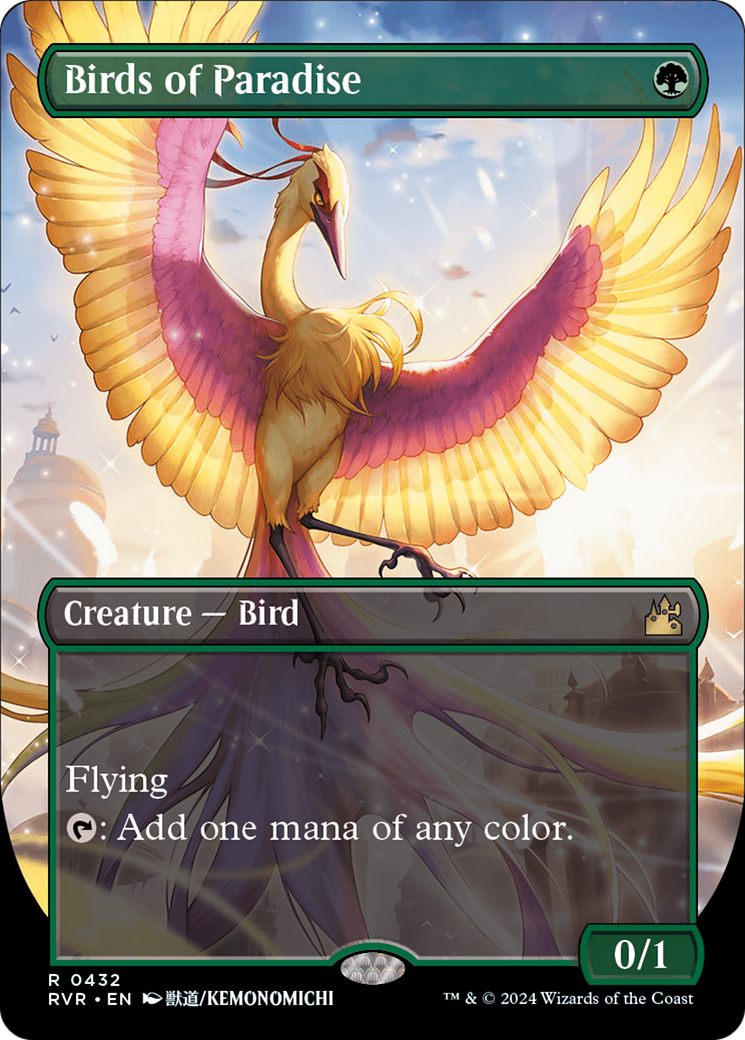 Birds of Paradise (Anime Borderless) [Ravnica Remastered] | Spectrum Games