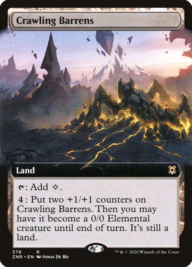 Crawling Barrens (Extended Art) [Zendikar Rising] | Spectrum Games