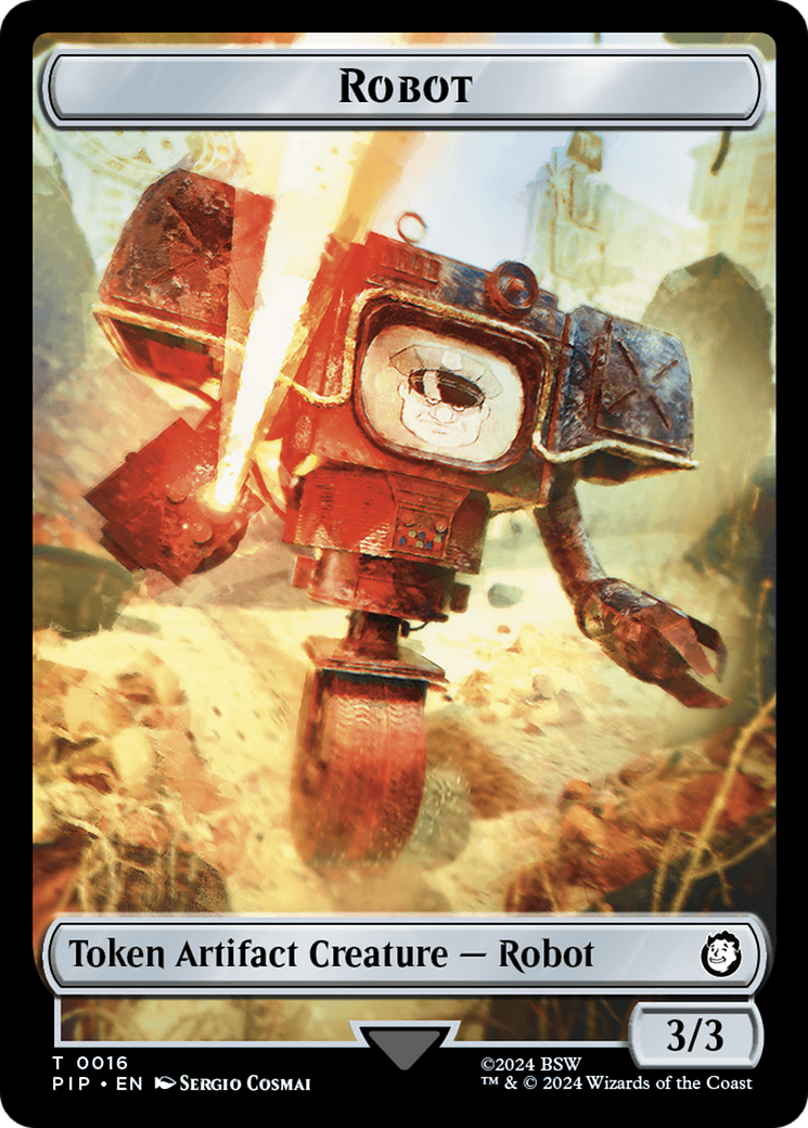 Treasure (0019) // Robot Double-Sided Token [Fallout Tokens] | Spectrum Games