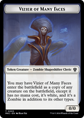 Vizier of Many Faces // Zombie Double-Sided Token [Murders at Karlov Manor Commander Tokens] | Spectrum Games