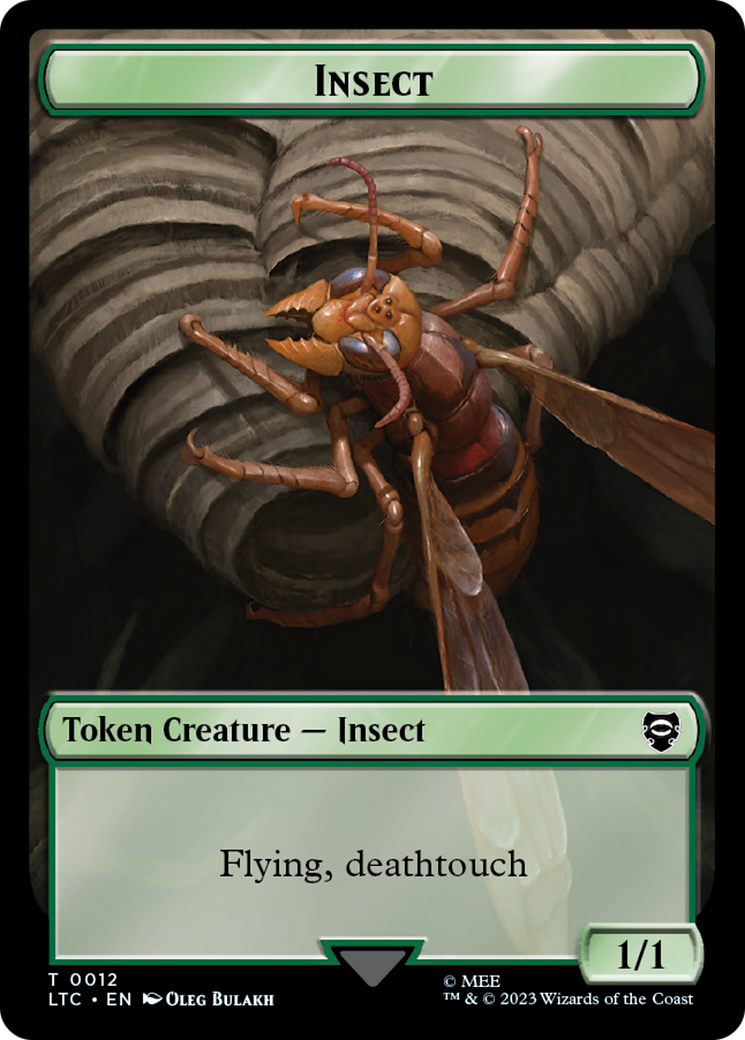 Elf Warrior // Insect Double Sided Token [The Lord of the Rings: Tales of Middle-Earth Commander Tokens] | Spectrum Games