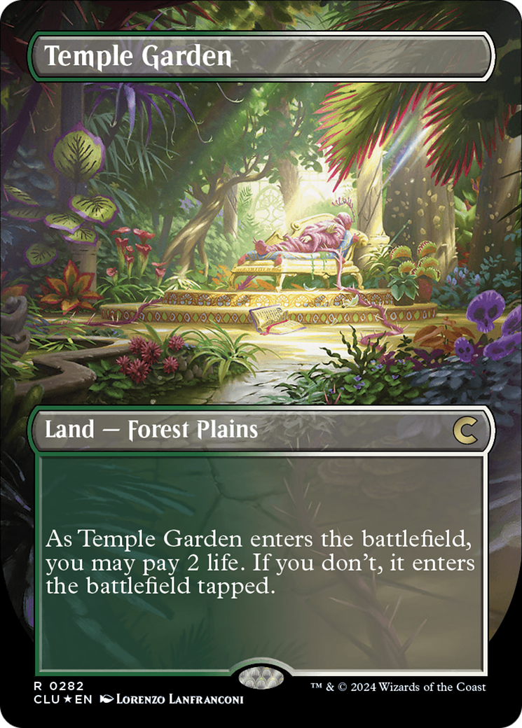 Temple Garden (Borderless) [Ravnica: Clue Edition] | Spectrum Games