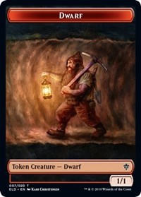 Dwarf // Food (17) Double-sided Token [Throne of Eldraine Tokens] | Spectrum Games