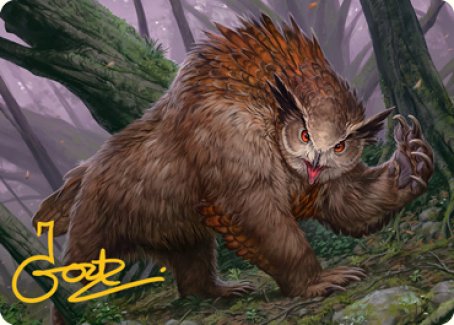 Owlbear Art Card (Gold-Stamped Signature) [Dungeons & Dragons: Adventures in the Forgotten Realms Art Series] | Spectrum Games