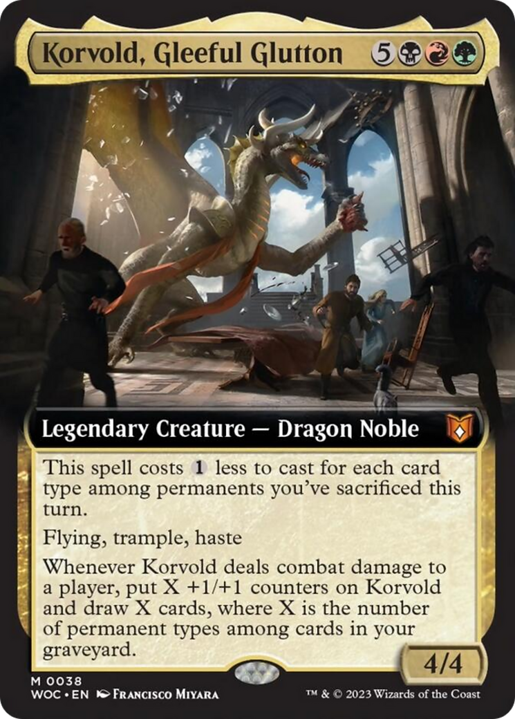 Korvold, Gleeful Glutton (Extended Art) [Wilds of Eldraine Commander] | Spectrum Games