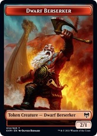 Dwarf Berserker // Emblem - Tibalt, Cosmic Impostor Double-sided Token [Kaldheim Tokens] | Spectrum Games