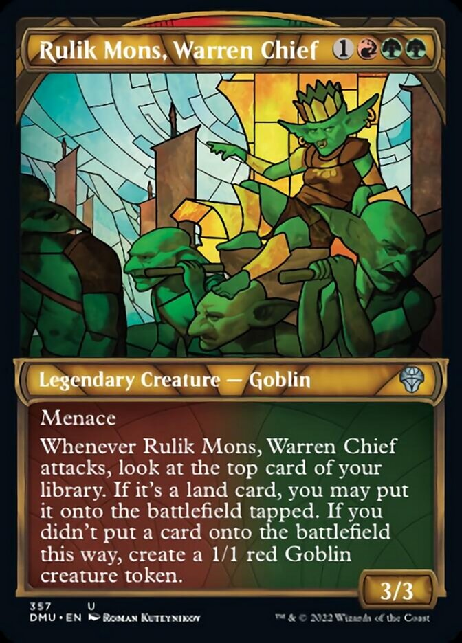 Rulik Mons, Warren Chief (Showcase Textured) [Dominaria United] | Spectrum Games