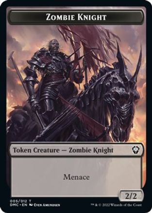 Zombie Knight // Griffin Double-sided Token [Dominaria United Commander Tokens] | Spectrum Games