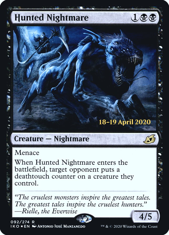 Hunted Nightmare  [Ikoria: Lair of Behemoths Prerelease Promos] | Spectrum Games