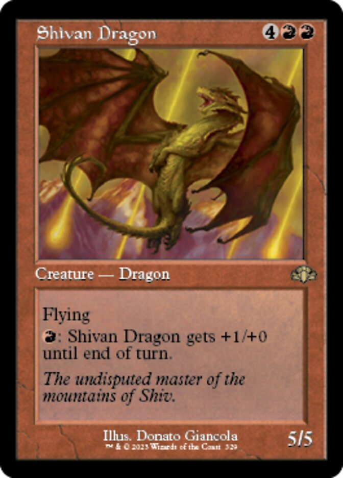 Shivan Dragon (Retro) [Dominaria Remastered] | Spectrum Games