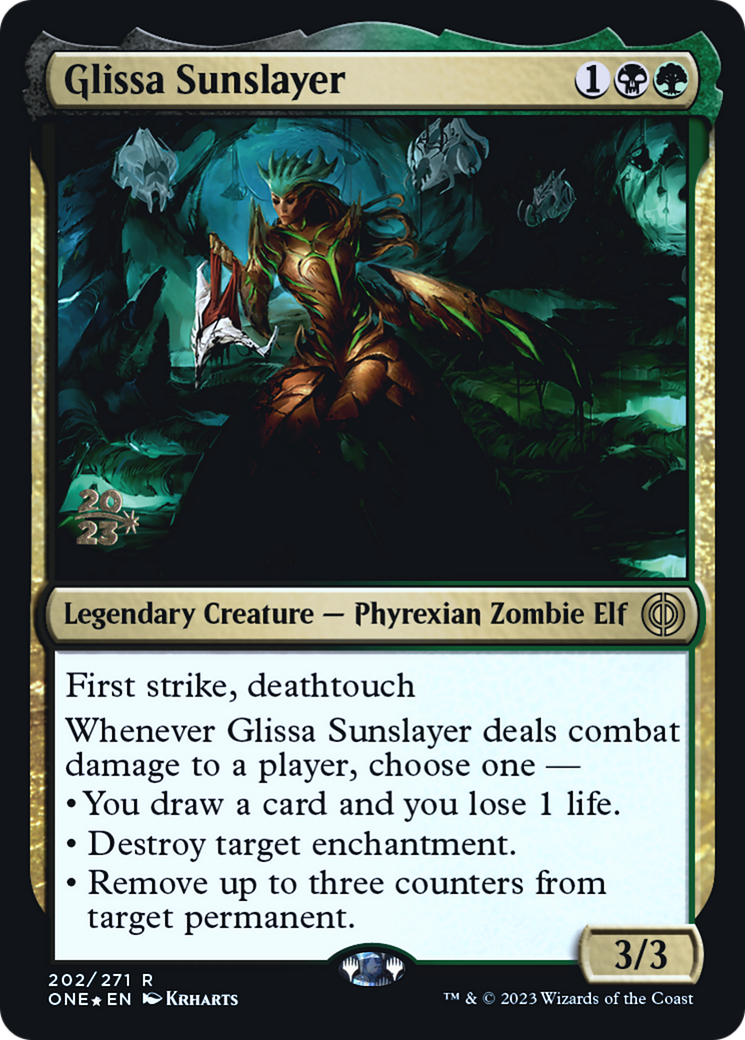 Glissa Sunslayer [Phyrexia: All Will Be One Prerelease Promos] | Spectrum Games