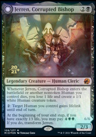 Jerren, Corrupted Bishop // Ormendahl, the Corrupted [Innistrad: Midnight Hunt Prerelease Promos] | Spectrum Games