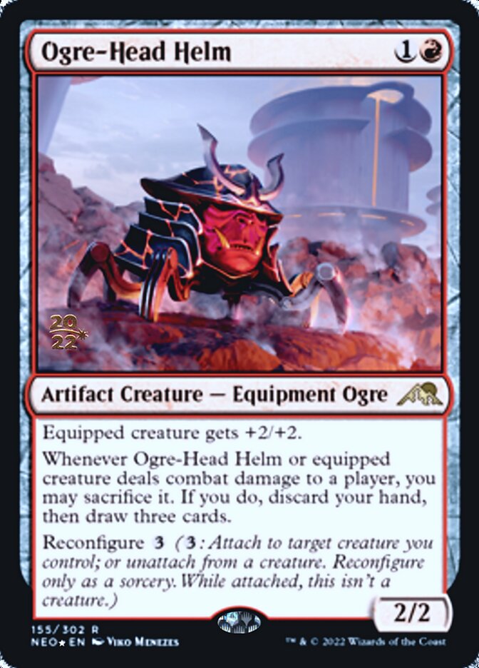 Ogre-Head Helm [Kamigawa: Neon Dynasty Prerelease Promos] | Spectrum Games