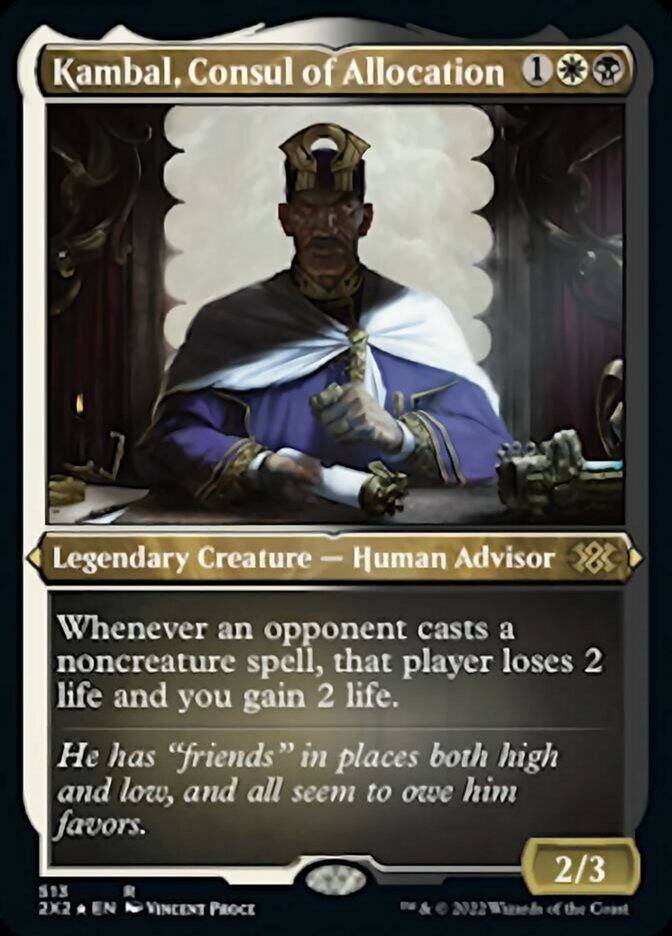Kambal, Consul of Allocation (Foil Etched) [Double Masters 2022] | Spectrum Games