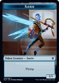 Faerie // Food (15) Double-sided Token [Throne of Eldraine Tokens] | Spectrum Games