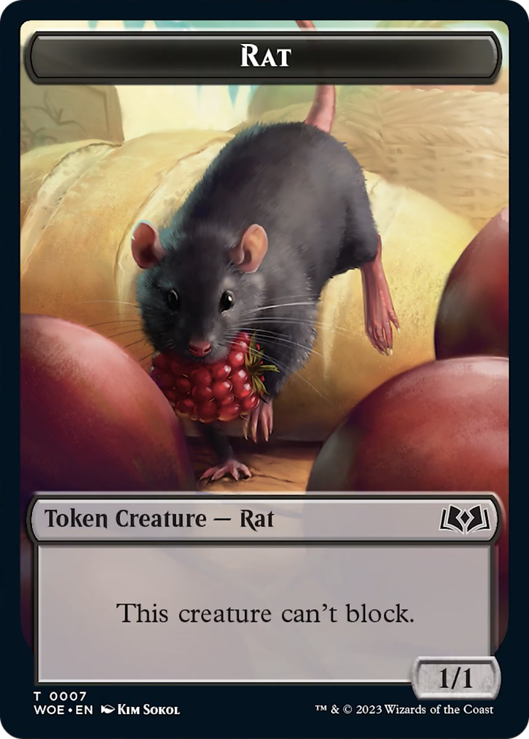 Rat Token [Wilds of Eldraine Tokens] | Spectrum Games