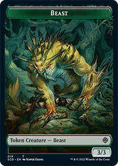 Beast // Beast Double-Sided Token [Starter Commander Decks] | Spectrum Games