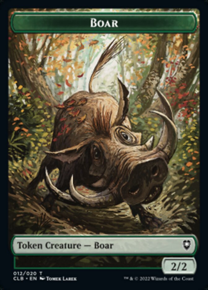 Boar // Ogre Double-sided Token [Commander Legends: Battle for Baldur's Gate Tokens] | Spectrum Games