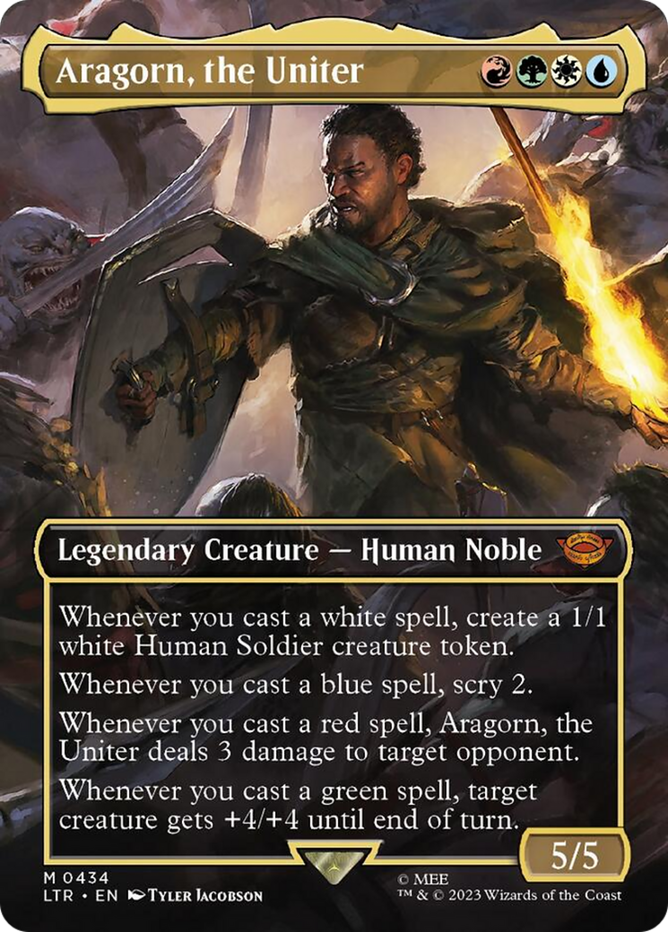 Aragorn, the Uniter (Borderless Alternate Art) [The Lord of the Rings: Tales of Middle-Earth] | Spectrum Games
