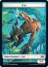 Cat // Copy Double-sided Token [Double Masters Tokens] | Spectrum Games