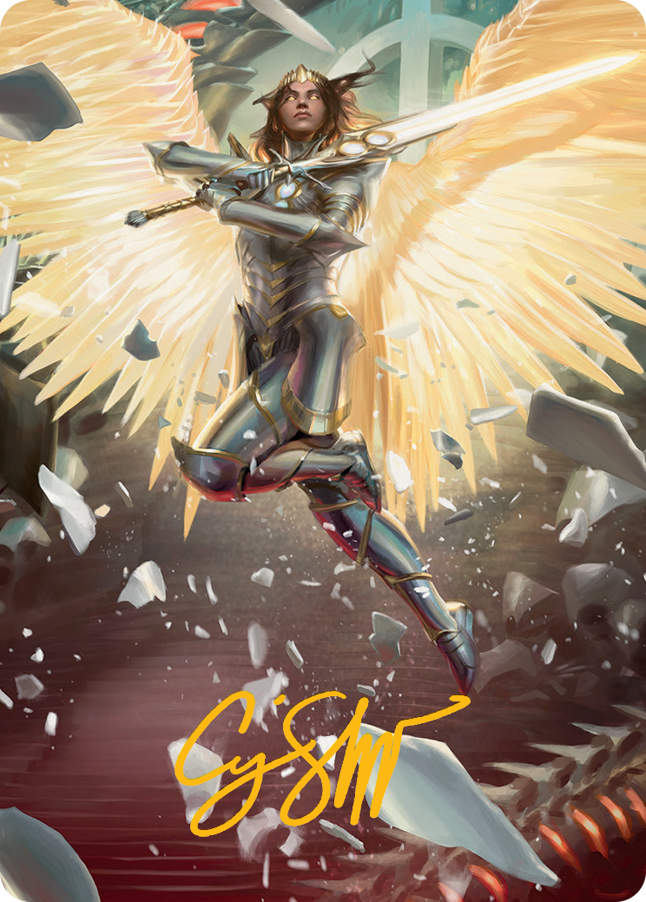 Archangel Elspeth Art Card (Gold-Stamped Signature) [March of the Machine Art Series] | Spectrum Games
