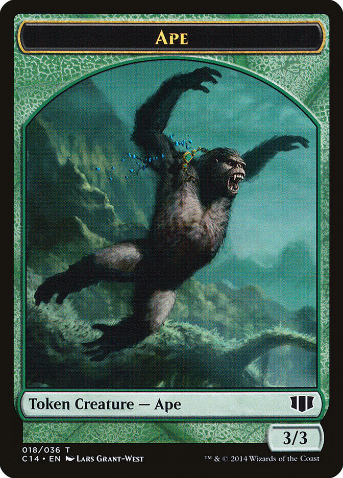 Ape // Zombie (011/036) Double-sided Token [Commander 2014 Tokens] | Spectrum Games