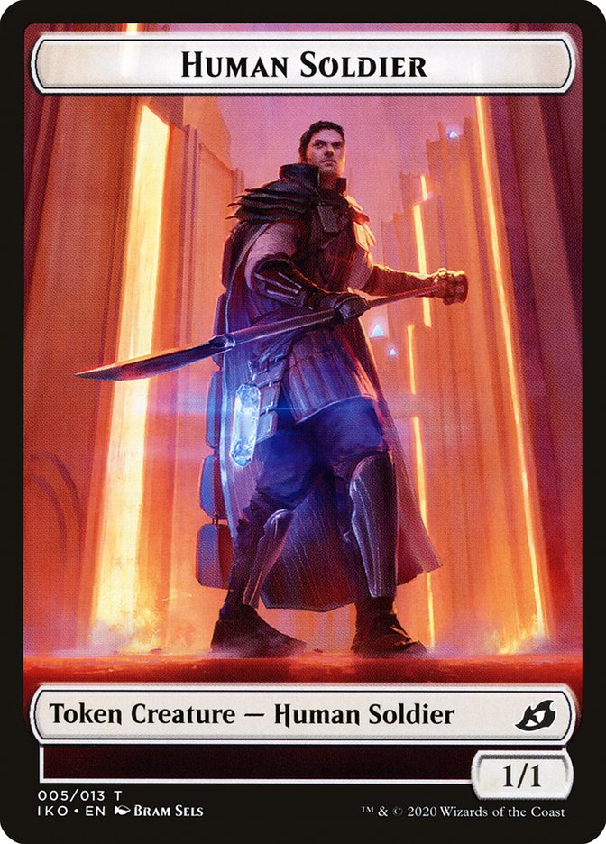 Human Soldier (005/013) [Ikoria: Lair of Behemoths Tokens] | Spectrum Games