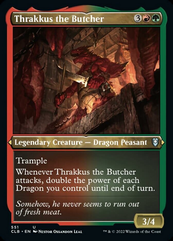 Thrakkus the Butcher (Foil Etched) [Commander Legends: Battle for Baldur's Gate] | Spectrum Games