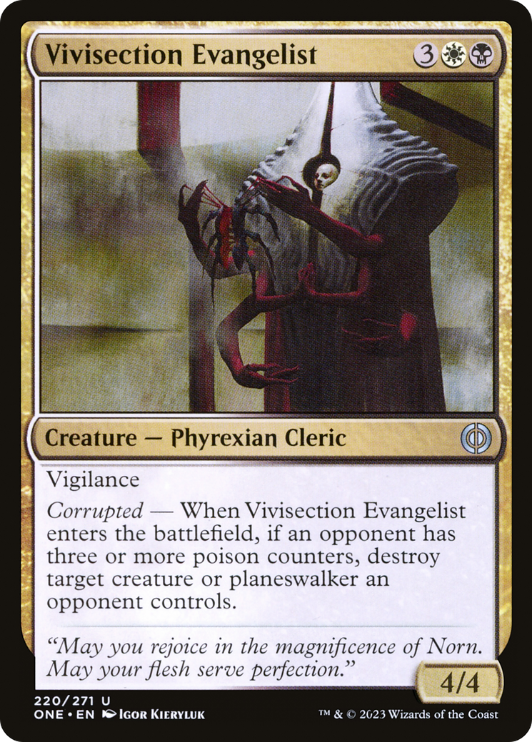 Vivisection Evangelist [Phyrexia: All Will Be One] | Spectrum Games