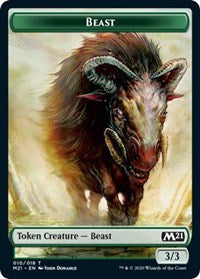 Beast // Treasure Double-sided Token [Core Set 2021 Tokens] | Spectrum Games