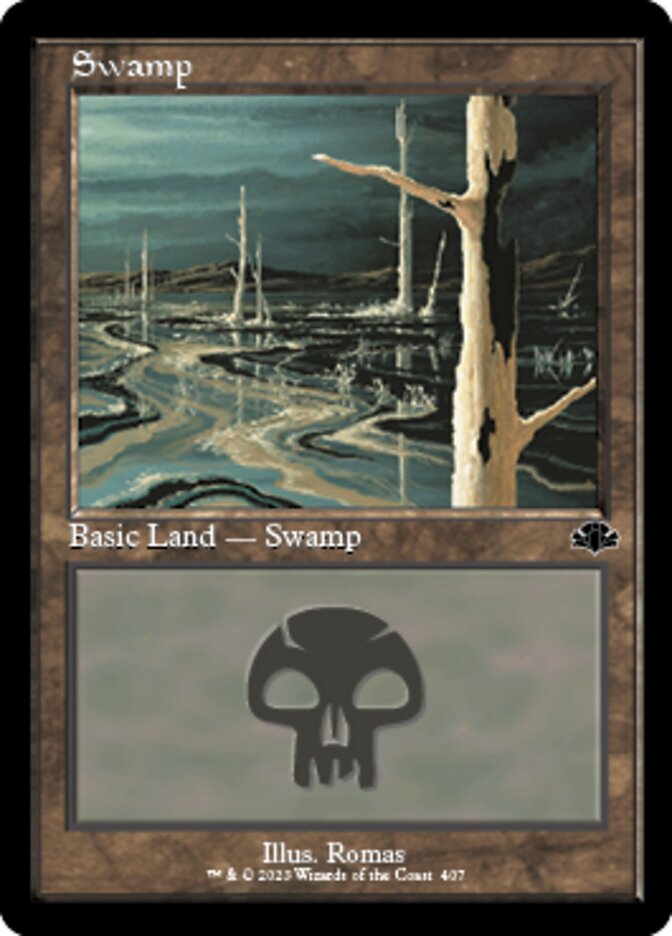 Swamp (407) (Retro) [Dominaria Remastered] | Spectrum Games