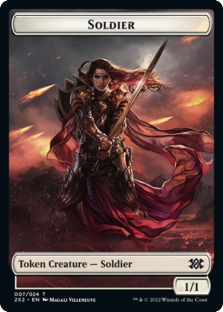 Drake // Soldier Double-sided Token [Double Masters 2022 Tokens] | Spectrum Games