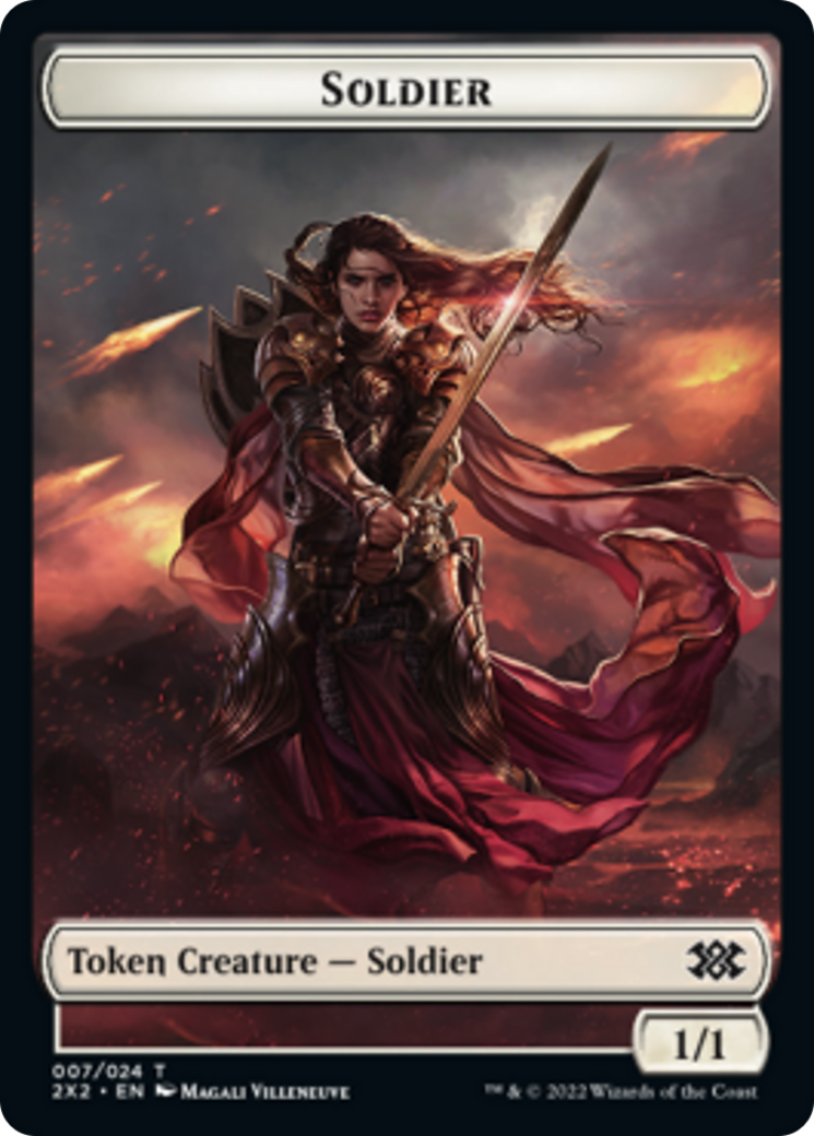 Elemental // Soldier Double-sided Token [Double Masters 2022 Tokens] | Spectrum Games