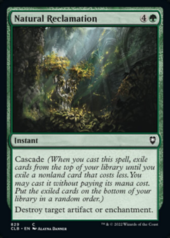 Natural Reclamation [Commander Legends: Battle for Baldur's Gate] | Spectrum Games