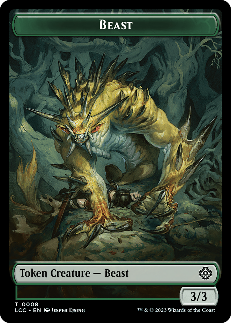 Beast // Merfolk (0003) Double-Sided Token [The Lost Caverns of Ixalan Commander Tokens] | Spectrum Games