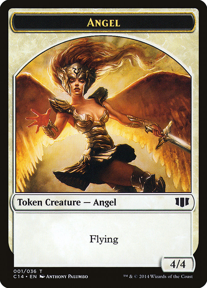 Angel // Cat Double-sided Token [Commander 2014 Tokens] | Spectrum Games