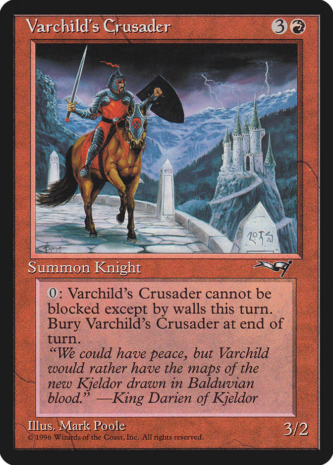 Varchild's Crusader (Brown Horse) [Alliances] | Spectrum Games