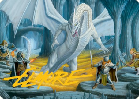 Cave of the Frost Dragon Art Card (Gold-Stamped Signature) [Dungeons & Dragons: Adventures in the Forgotten Realms Art Series] | Spectrum Games