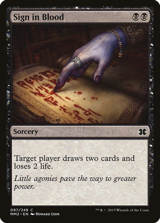 Sign in Blood [Modern Masters 2015] | Spectrum Games