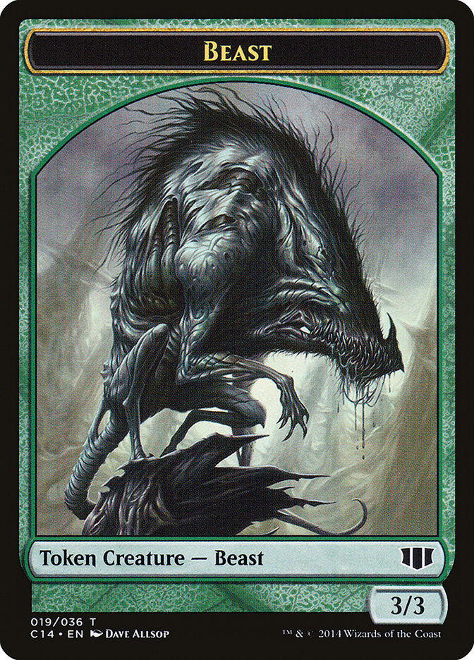 Elemental // Beast (019/036) Double-sided Token [Commander 2014 Tokens] | Spectrum Games