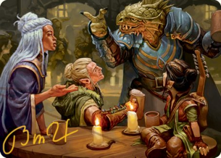 You Meet in a Tavern Art Card (Gold-Stamped Signature) [Dungeons & Dragons: Adventures in the Forgotten Realms Art Series] | Spectrum Games