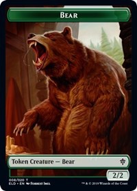 Bear // Food (17) Double-sided Token [Throne of Eldraine Tokens] | Spectrum Games