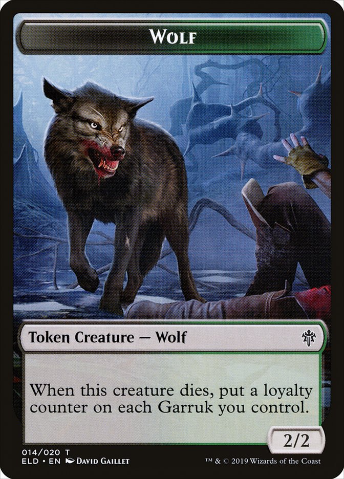 Wolf [Throne of Eldraine Tokens] | Spectrum Games