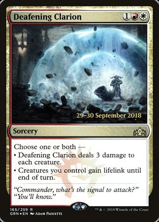 Deafening Clarion [Guilds of Ravnica Promos] | Spectrum Games