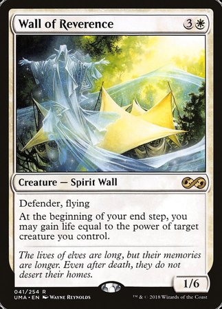 Wall of Reverence [Ultimate Masters] | Spectrum Games