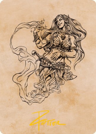 Djinni Windseer (Showcase) Art Card (Gold-Stamped Signature) [Dungeons & Dragons: Adventures in the Forgotten Realms Art Series] | Spectrum Games