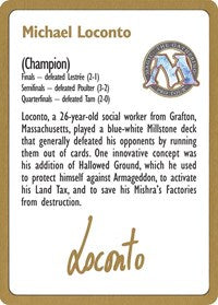 1996 Michael Loconto Biography Card [World Championship Decks] | Spectrum Games